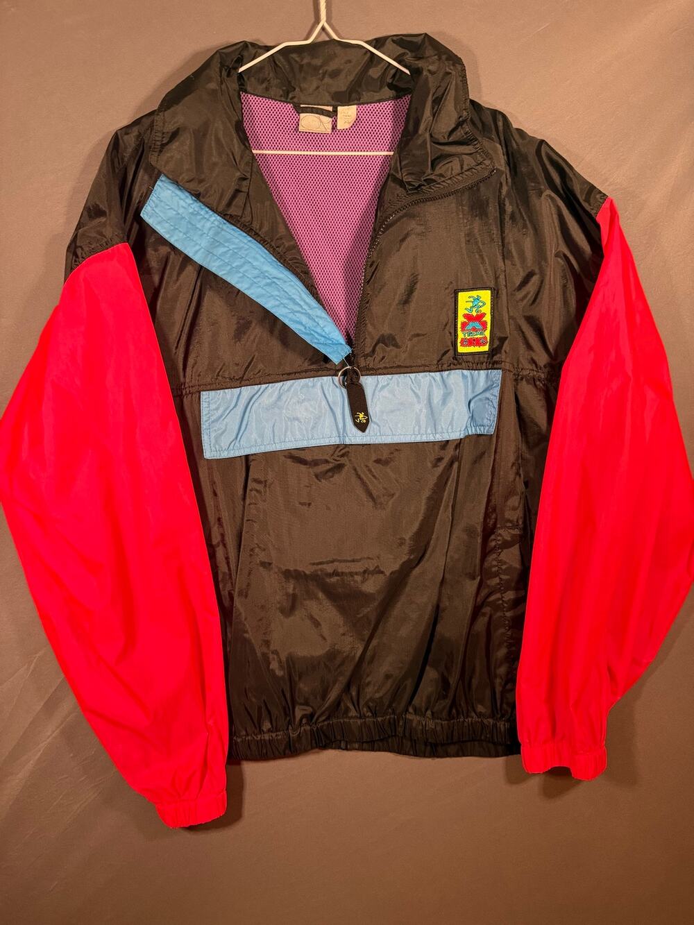 Vintage X-Treme Gear Colorblock Pullover Windbreaker Jacket Mens Large 90s Retro